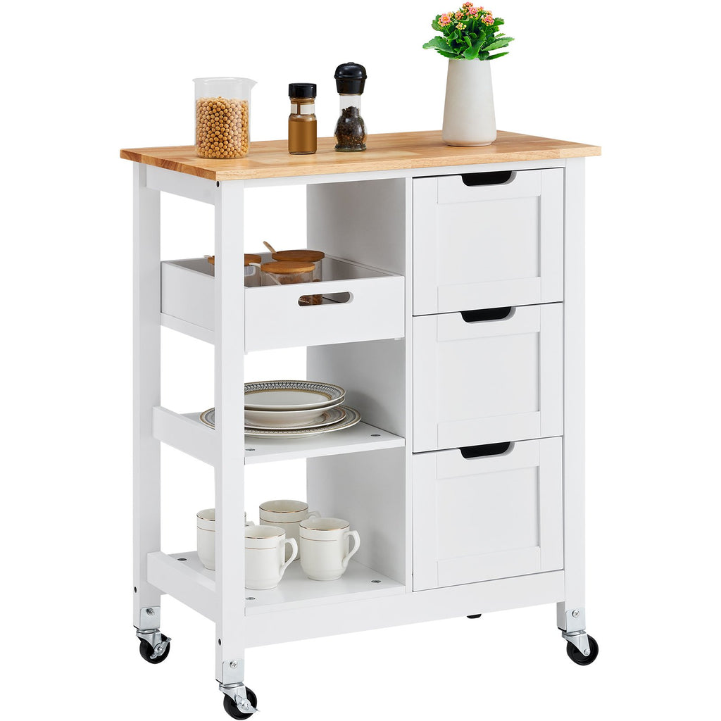 26" 3 Tier Mobile Breakfast Bar