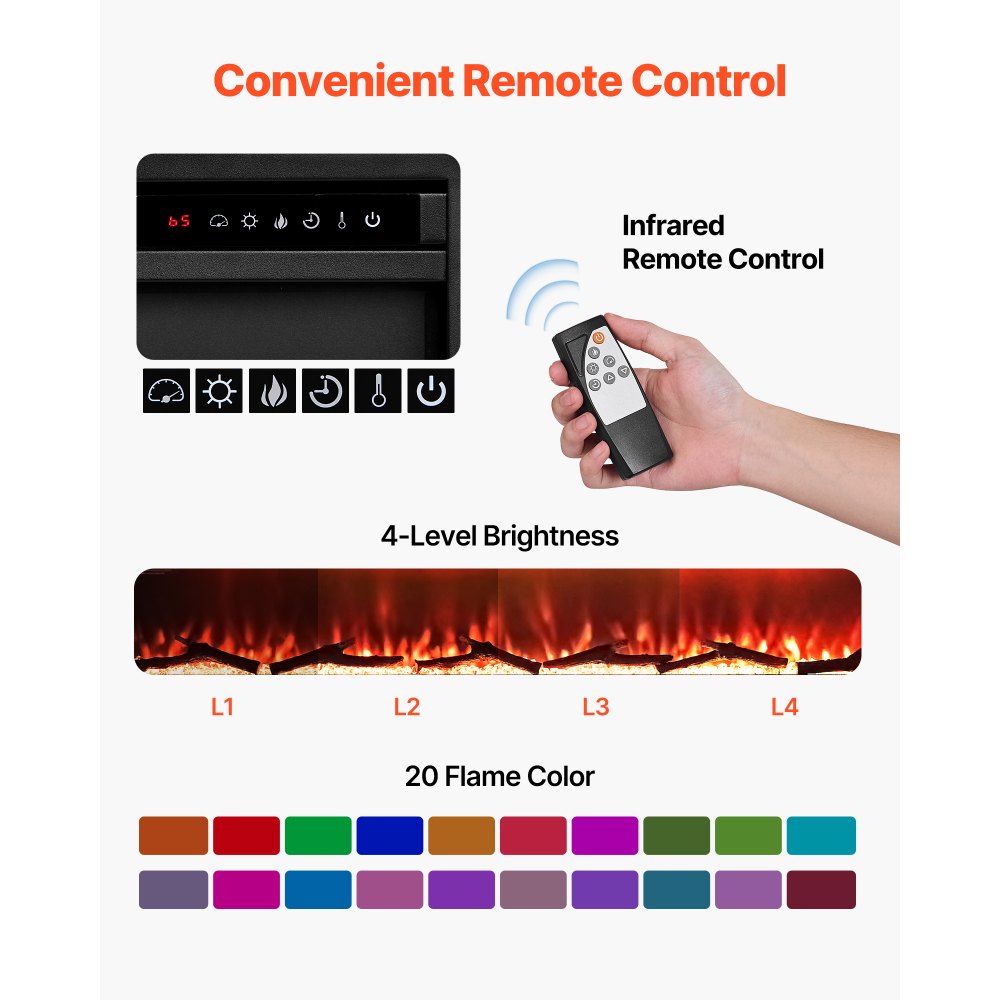 EcoHeat 60 in. Electric Fireplace in 90 in. Traditional farmhouse Entertainment Center