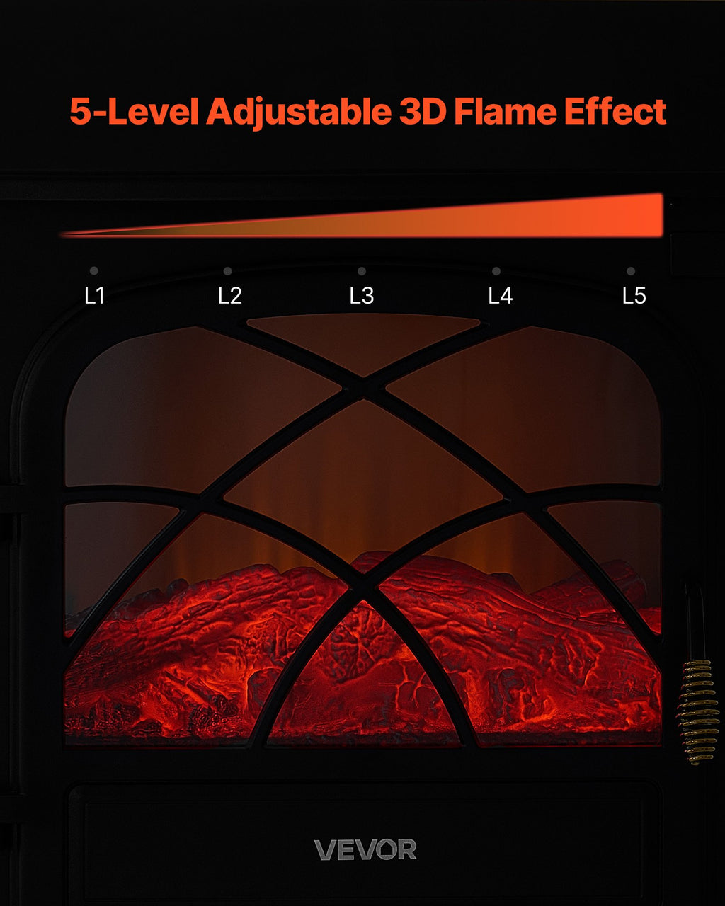 22.8" Black Stove Electric Fireplace