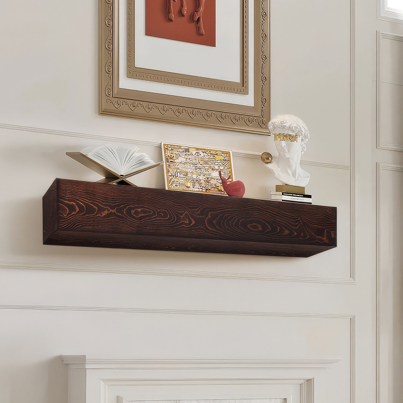 EcoHeat 72 in. Floating Mantel