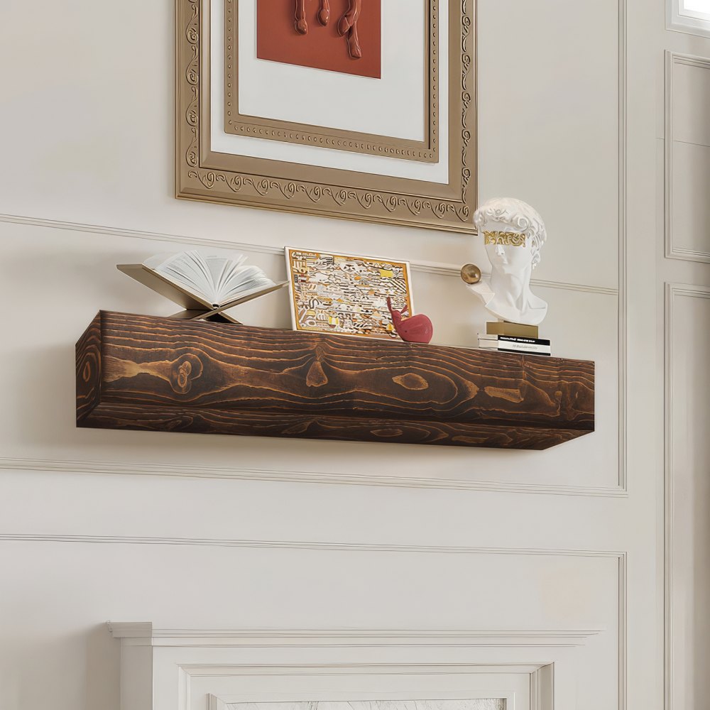 EcoHeat 84 in. Floating Mantel Shelf