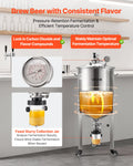 BrewMaster 16-Gallon Stainless Steel Pressure Fermenter with Temperature Control
