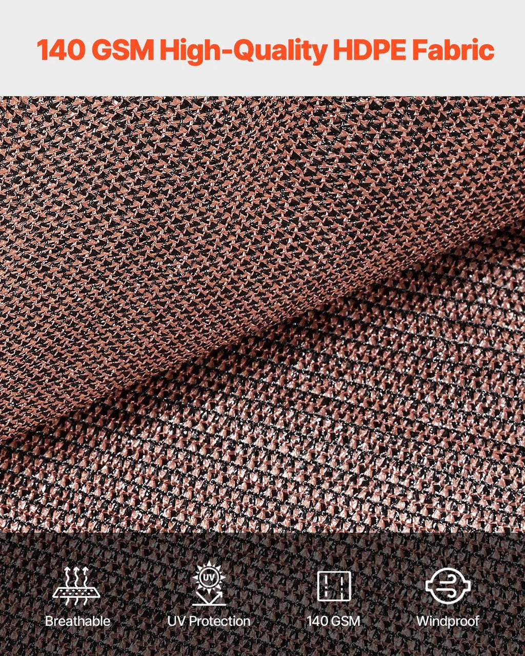 120' Outdoor Sun Shade Brown