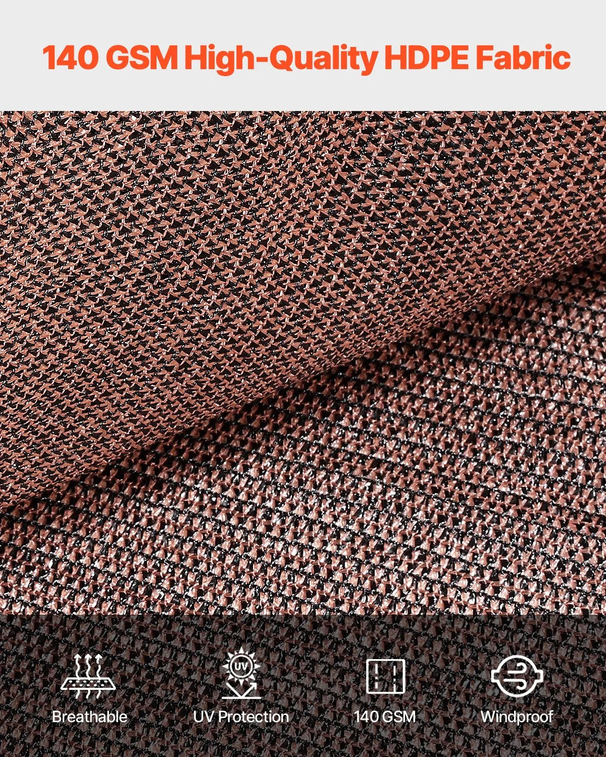 120' Outdoor Sun Shade Brown