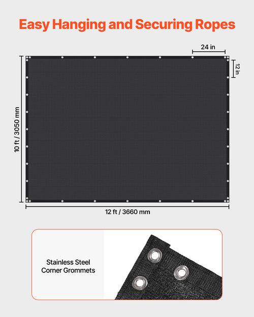 120' sq. ShadeMaster Blackout Sunshade Canopy Made from HDPE