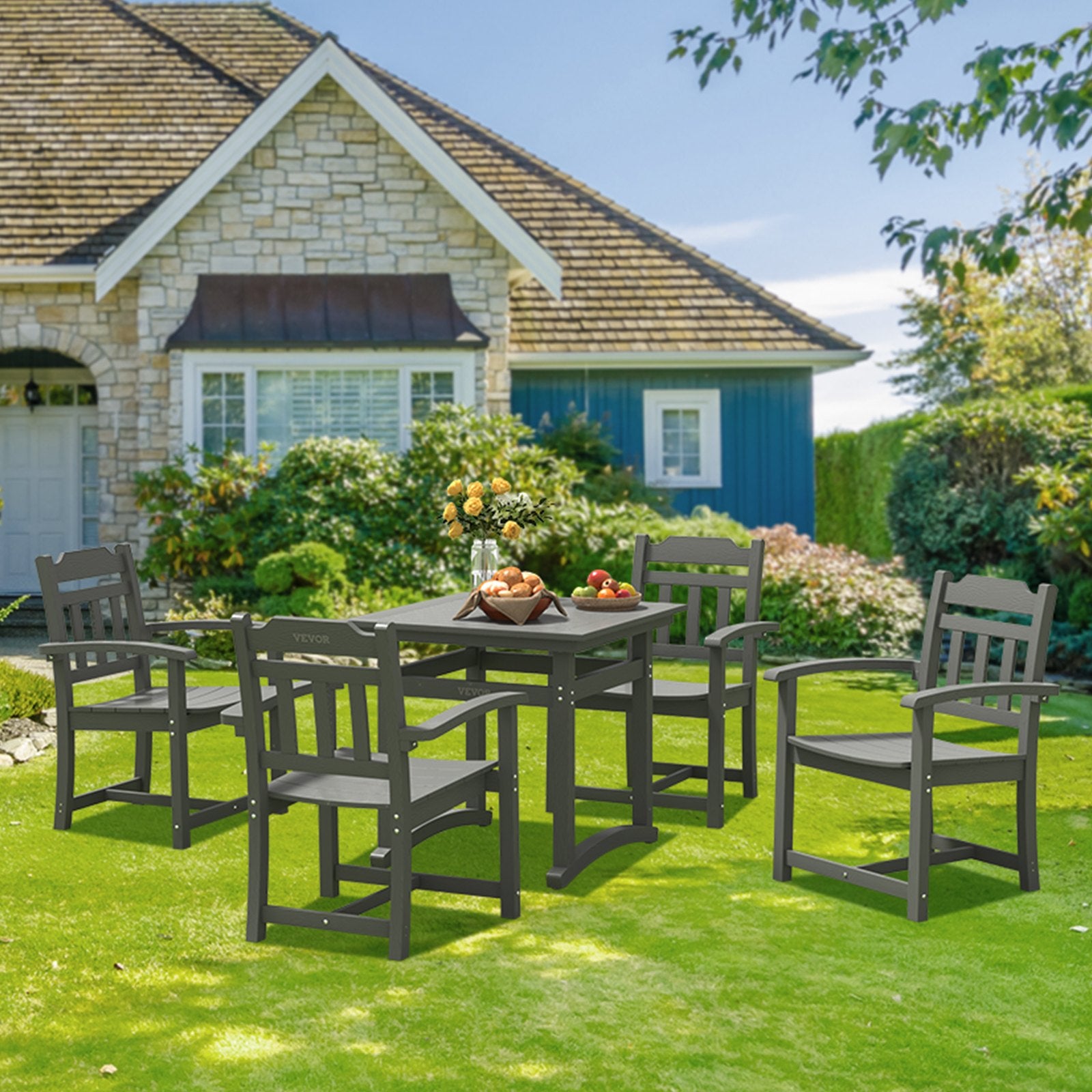 Brezee 5 Piece Rcycled Composite Outdoor Dining Set