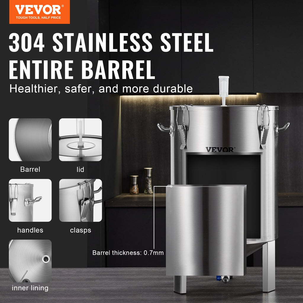 304 Stainless Steel BrewMaster 16-Gallon Brew Station with Spigot