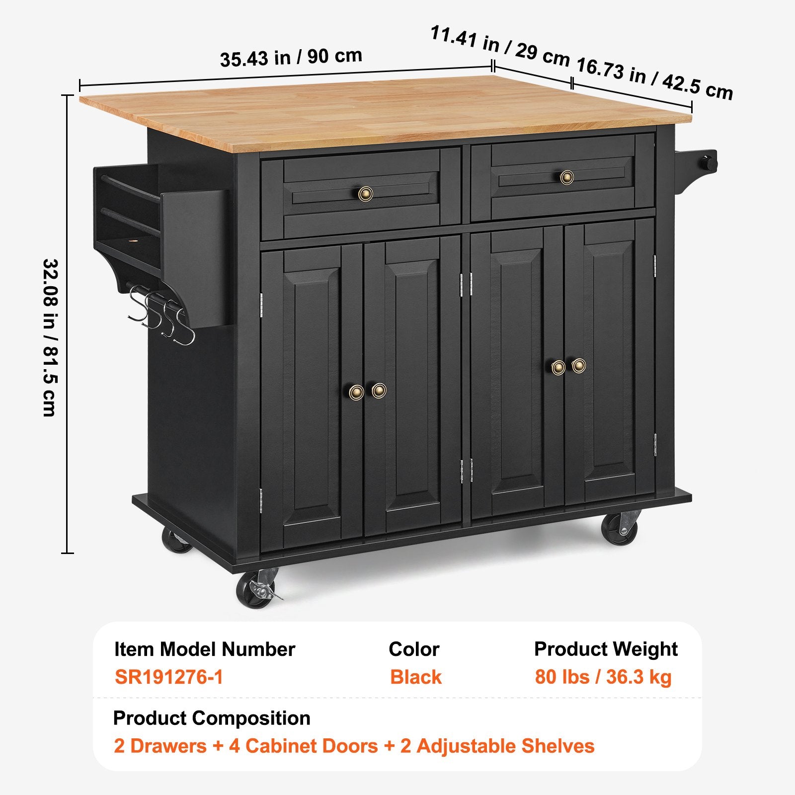 46" Premium Kitchen Island