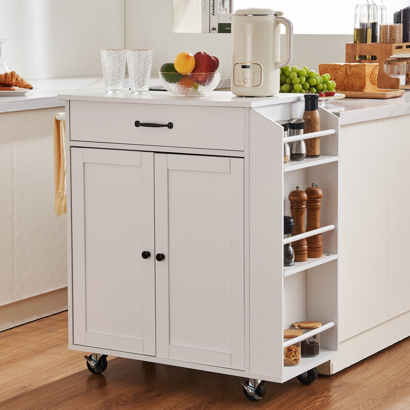 32" Mobile Kitchen Island Cart