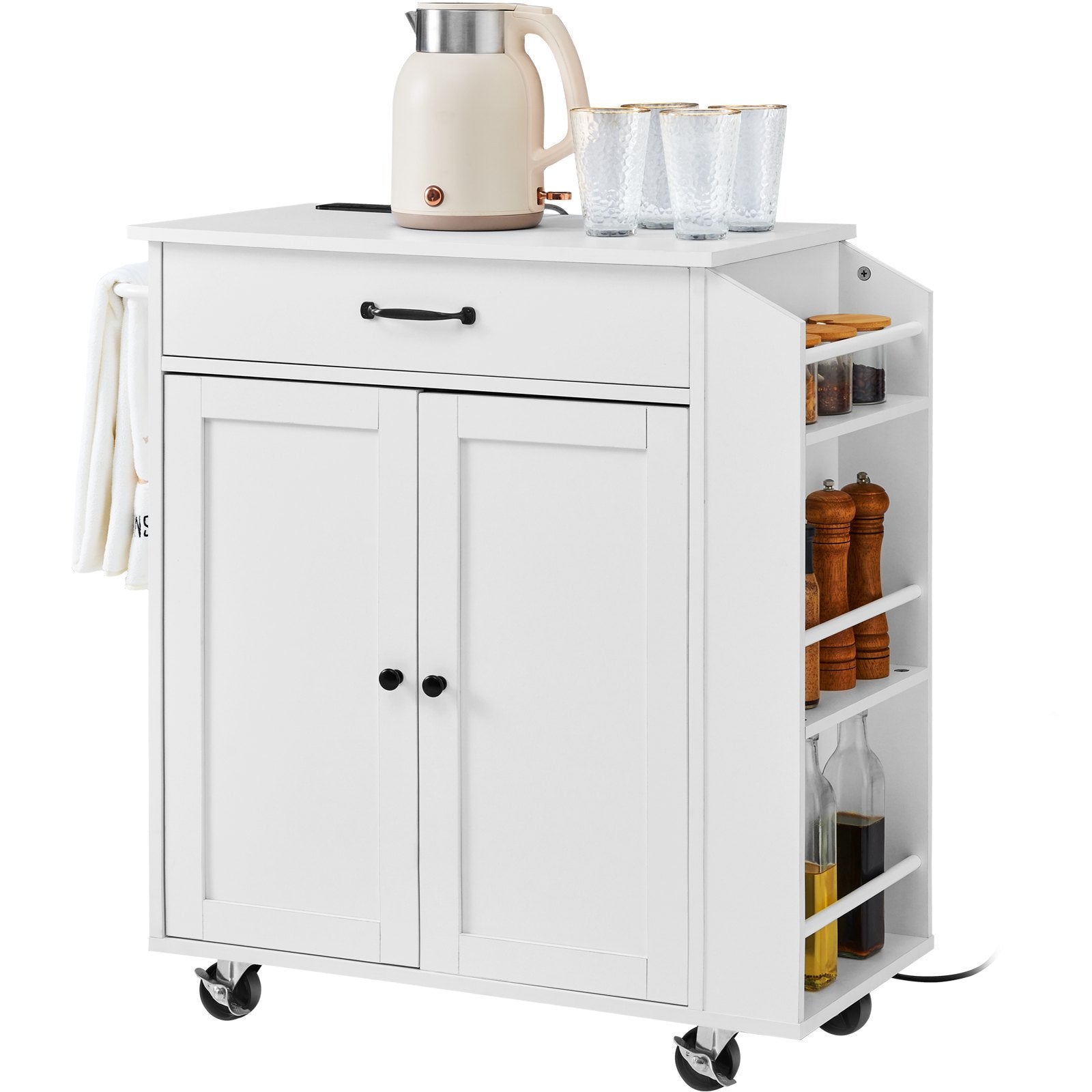 32" Mobile Kitchen Island Cart